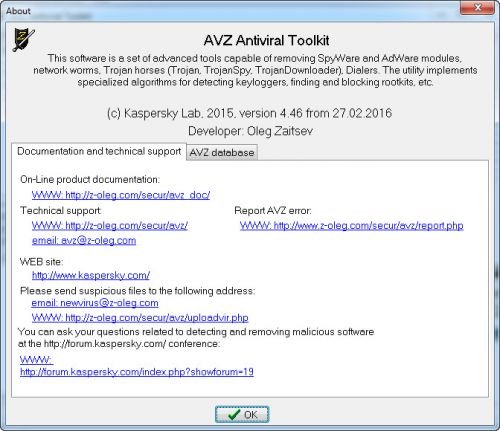 AVZ Antiviral Toolkit 5.77 free instal