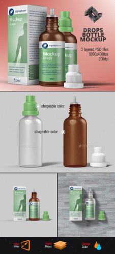 Graphicriver Dropper Bottle Mockup