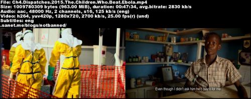 Channel 4 - Dispatches: The Children who Beat Ebola (2015) 720p HDTV x264-MVGroup