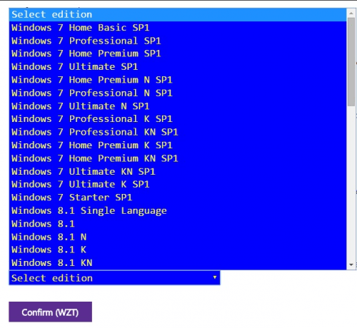 Microsoft Windows ISO Downloader (for Windows 10, Windows 8.1, Windows 7)
