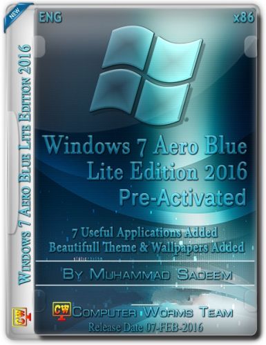 Windows 7 Aero Blue Lite Edition 2016 (x86)