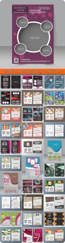 Brochures booklet and flyer design template vector 2