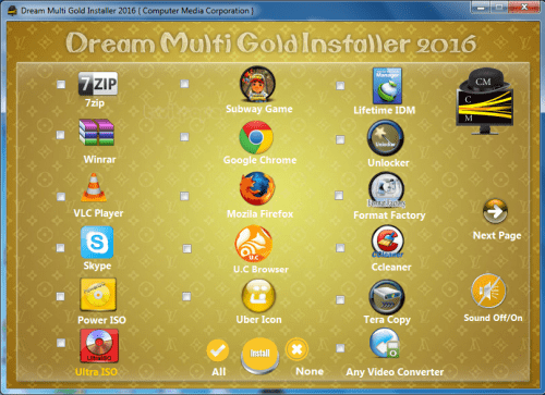 Dream Multi Gold Installer 2016
