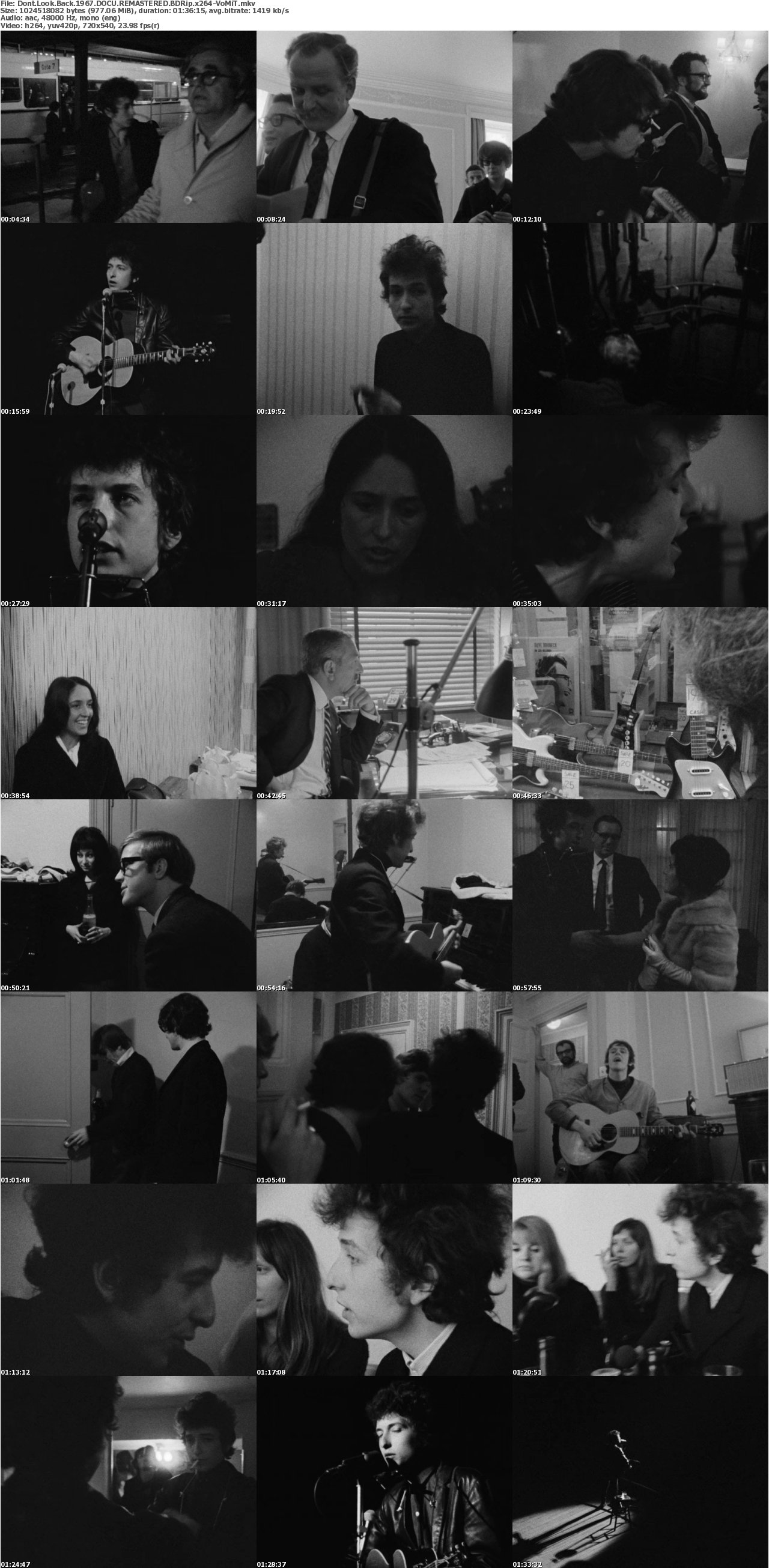 Dont Look Back 1967 DOCU REMASTERED BDRip x264-VoMiT