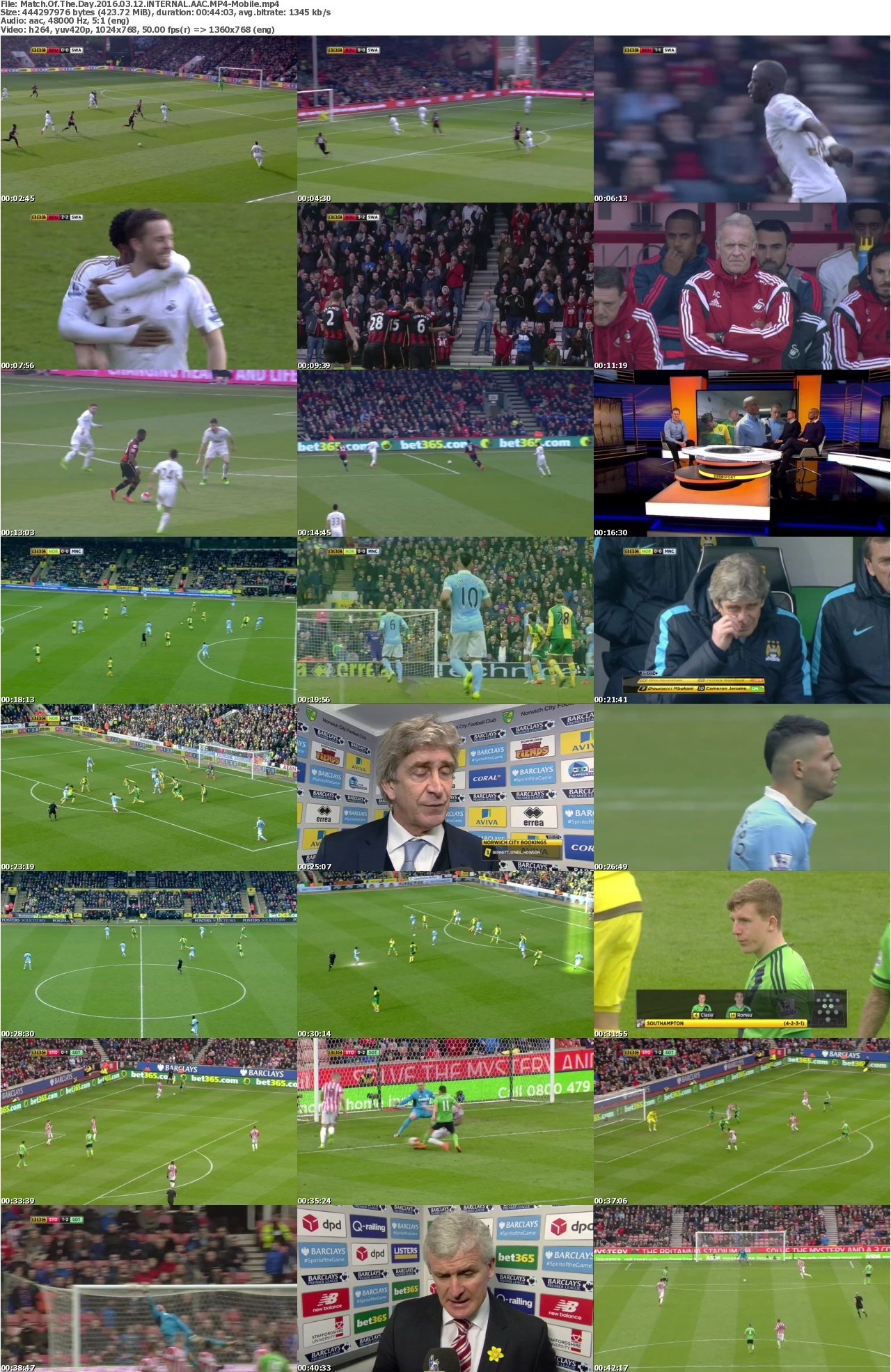 Match Of The Day 2016 03 12 iNTERNAL AAC MP4-Mobile