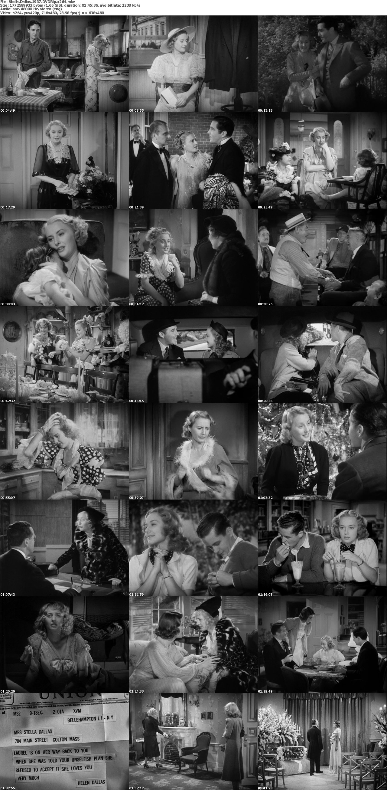 Stella Dallas (1937) DVDRip x264