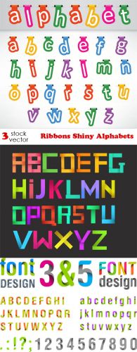 Ribbons Shiny Alphabets