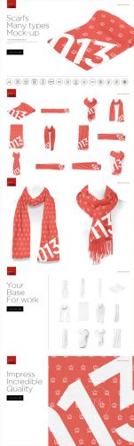 Creativemarket - Scarves (many types) Mock-up