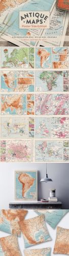  Creativemarket - Antique Maps - Poster Size Edition