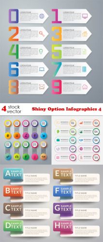 Vectors - Shiny Option Infographics 4
