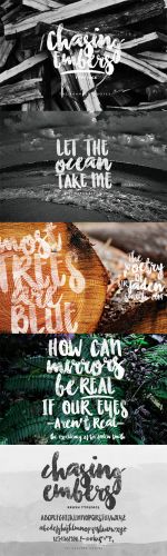 Creativemarket - Chasing Embers Typeface