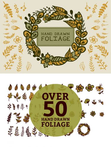 Creativemarket - Hand drawn foliage 