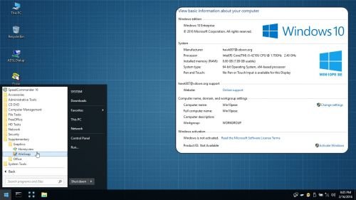 Windows 10 PE SE x64 Live Disc by Hawk007