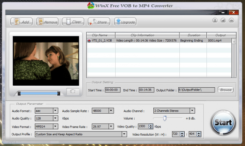 WinX Free VOB to MP4 Converter v5.9.0