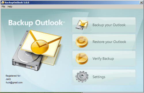 Portable BackUp Outlook PRO 5.0