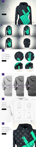 Creativemarket Women Hoodie Mock-up
