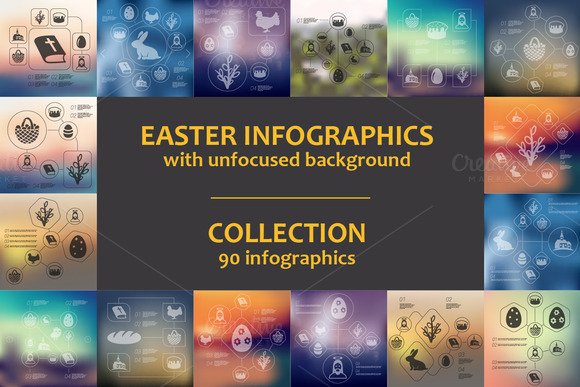 CreativeMarket+-+90+Easter+Infographics+Collection