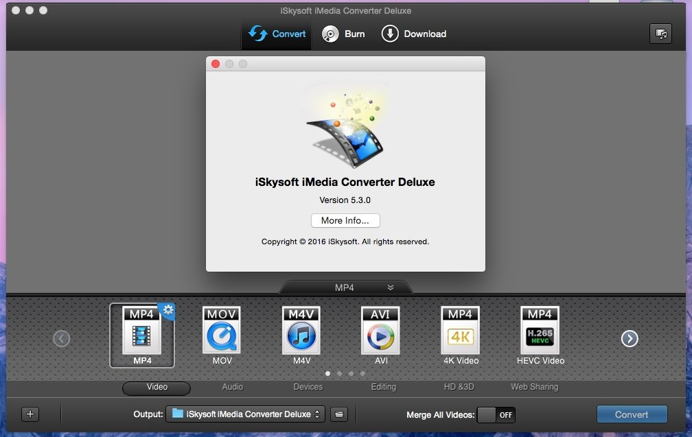 iskysoft imedia converter deluxe for mac 4.3 sierra