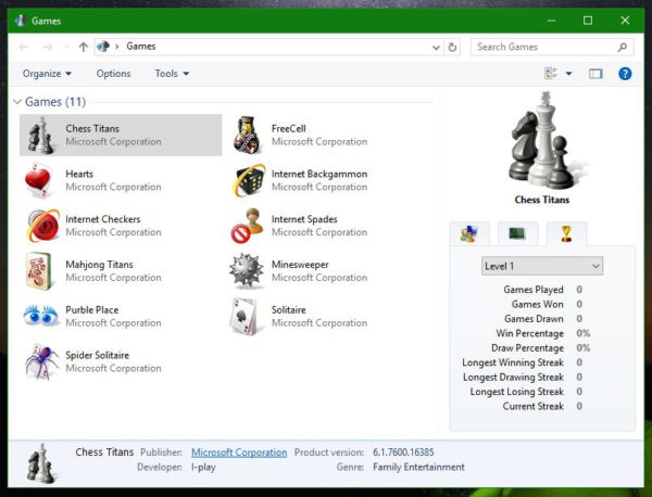 Windows 7 games for Windows 10, 8, 8.1 v2.0