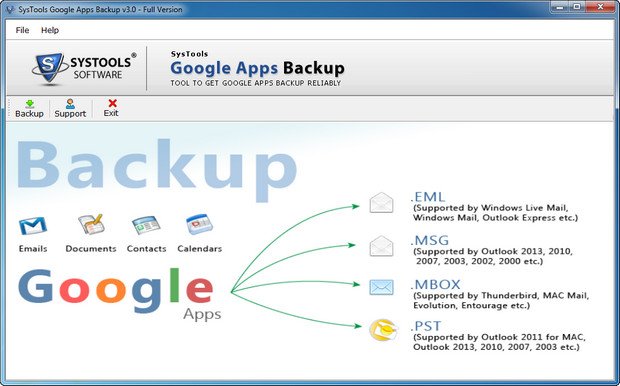 SysTools Google Apps Backup v3.0 