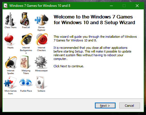 Windows 7 games for Windows 10, 8, 8.1 v2.0