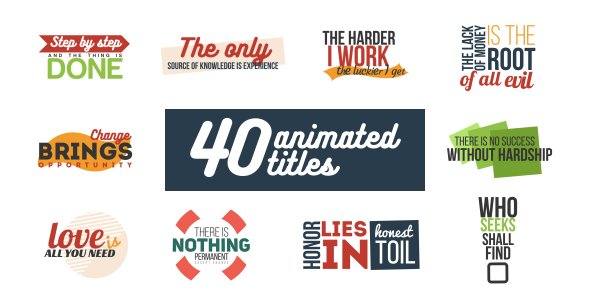 40 Animated Titles - Project for After Effects (Videohive)