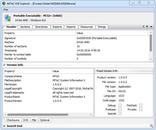 MiTeC EXE Explorer 3.6.4 instal the new for mac