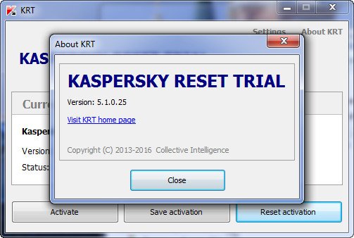 Kaspersky Reset Trial 5.1.0.25