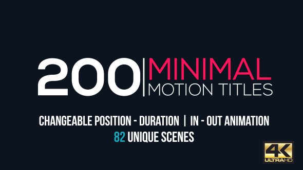 Minimal Motion Titles Pack - Project for After Effects (Videohive)