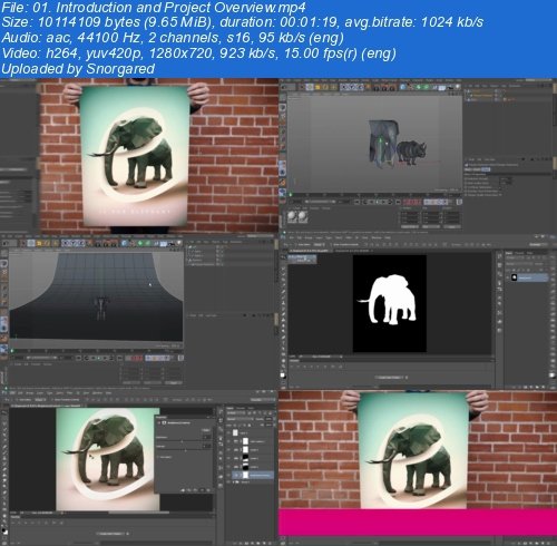 Creating a Low-Poly Poster in CINEMA 4D and Photoshop