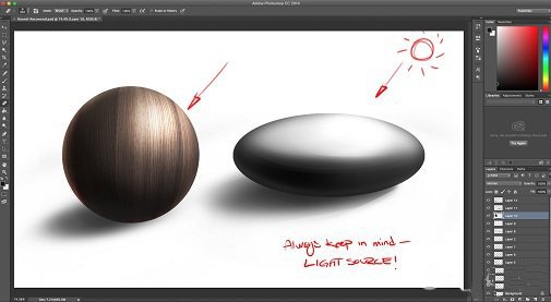 Photoshop for Industrial Designers: Sketching Round Objects &amp; Wrap Texturing