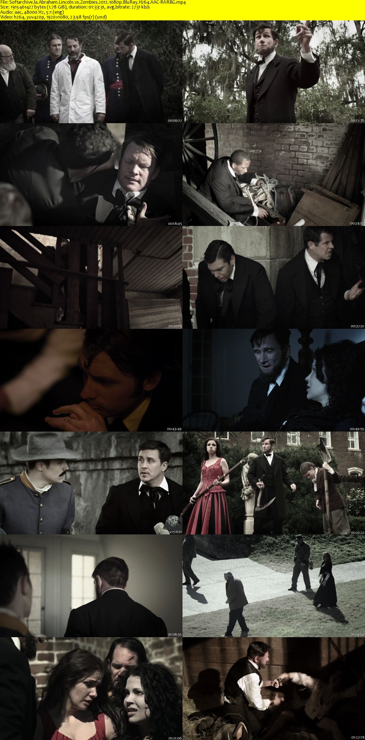 abraham lincoln vs zombies film