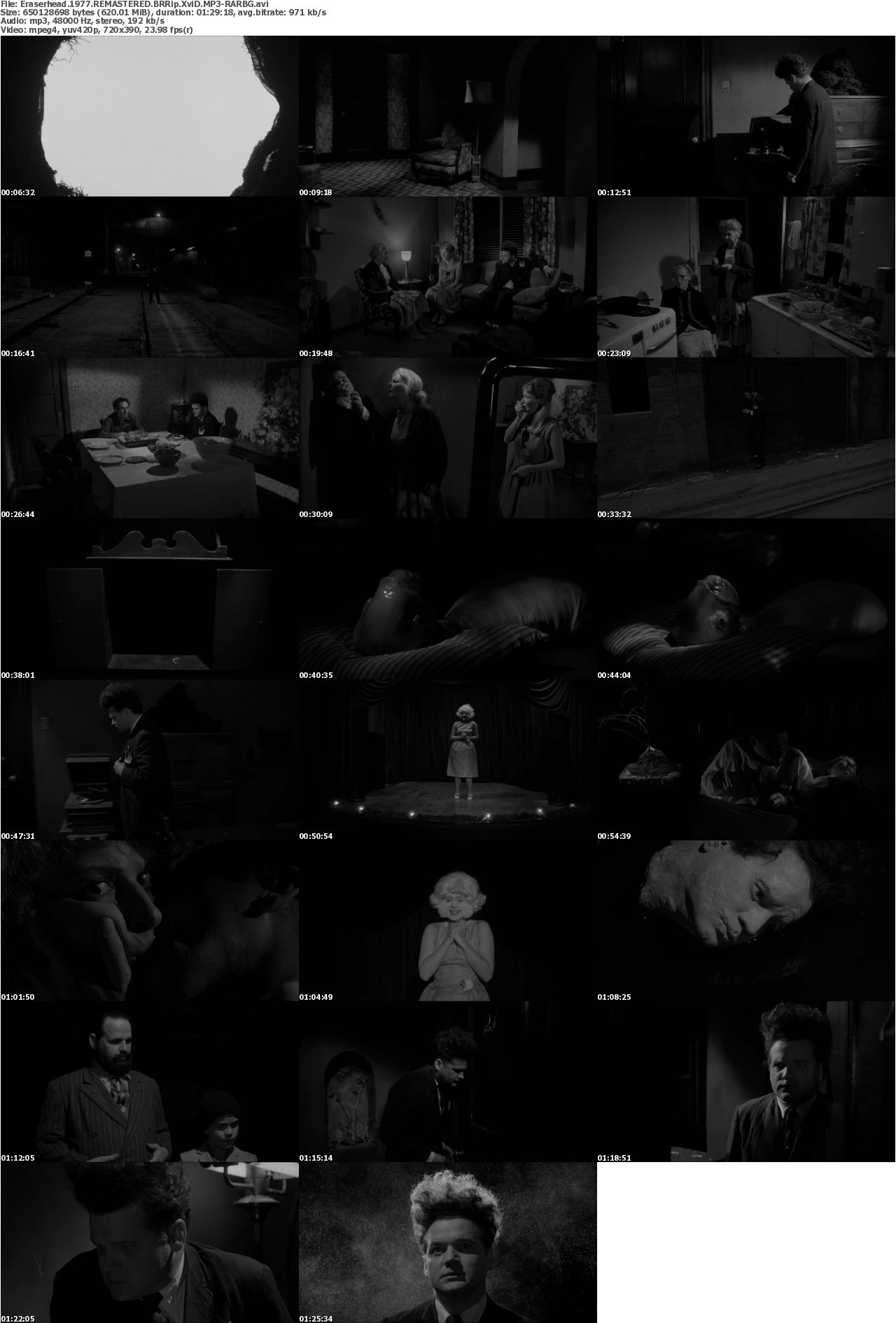 Eraserhead 1977 REMASTERED BRRip XviD MP3-RARBG
