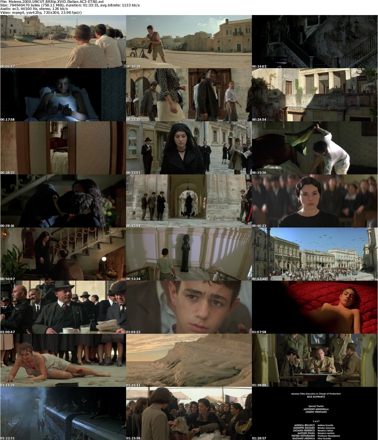 Malena 2000 UNCUT BRRip XViD Italian AC3-ETRG