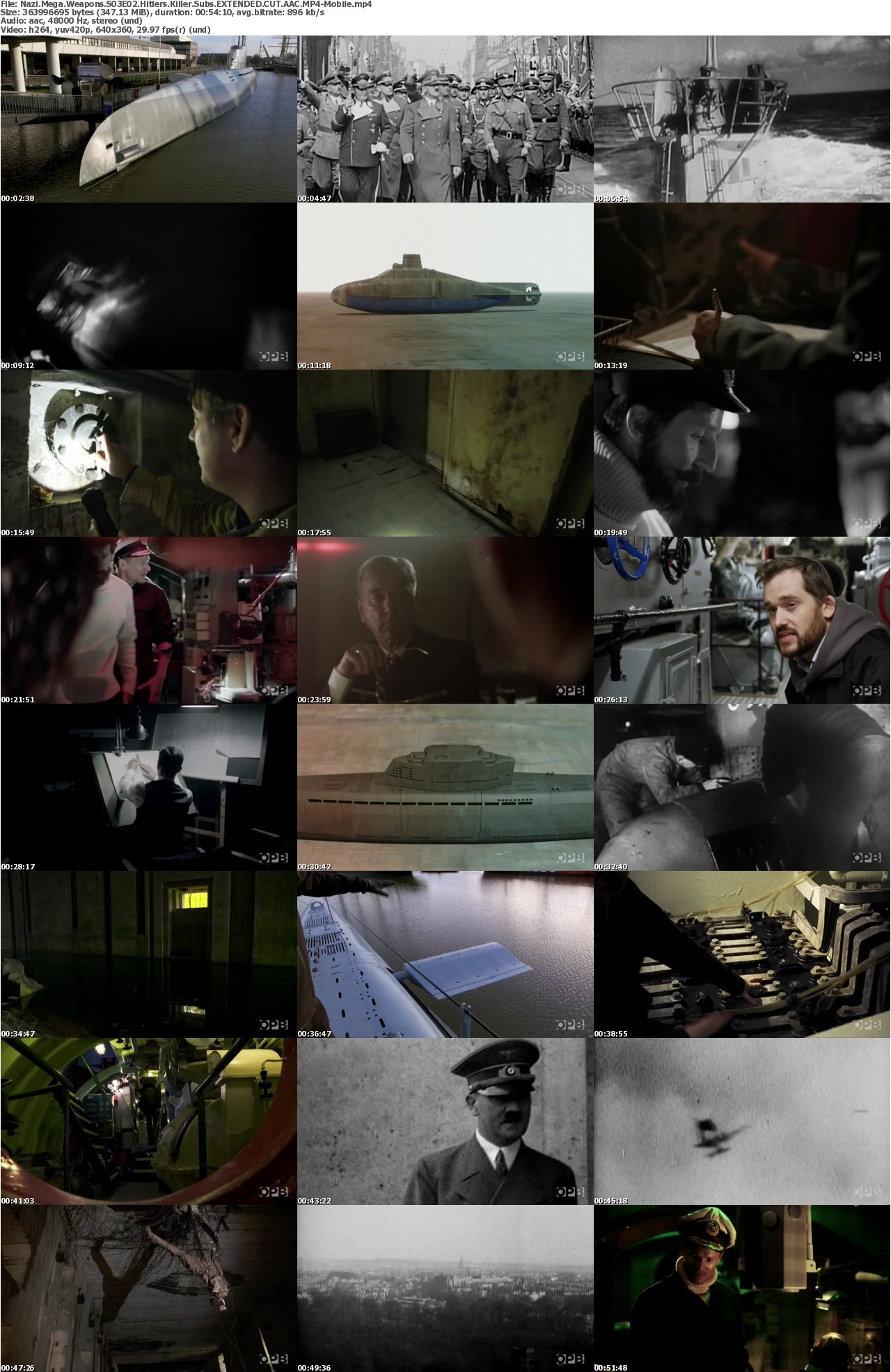 Nazi Mega Weapons S03E02 Hitlers Killer Subs EXTENDED CUT AAC MP4-Mobile