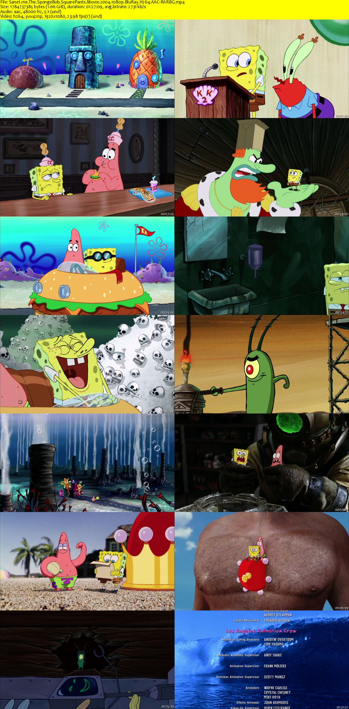spongebob squarepants movie 2004