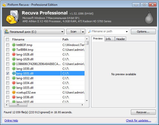 Recuva Professional 1.53.2096 download the last version for windows