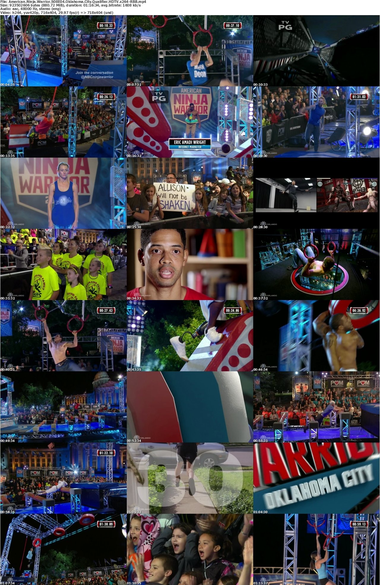 American Ninja Warrior S08E04 Oklahoma City Qualifier HDTV x264-RBB