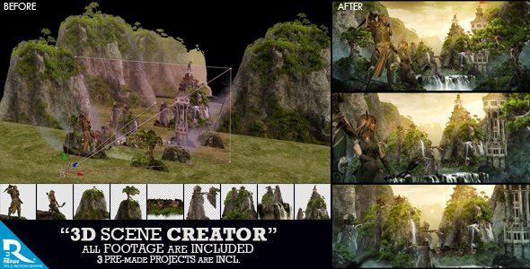 3D Scene Creator Kit - Project for After Effects (Videohive)