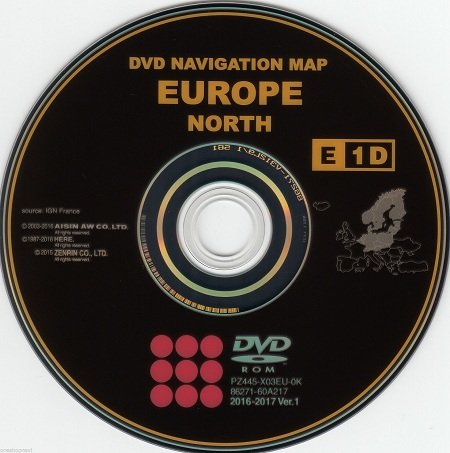 Toyota/Lexus E1D 2016-2017 V.1 North Europe DVD