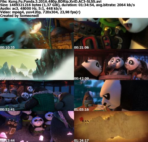 Kung Fu Panda 3 2016 480p BDRip XviD AC3-SLSS