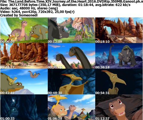 The Land Before Time XIV Journey of the Heart 2016 DVDRip 350MB Ganool ph