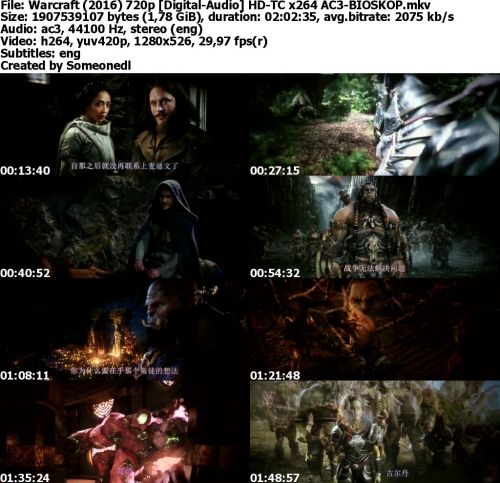 Warcraft (2016) 720p Digital-Audio HD-TC x264 AC3-BIOSKOP