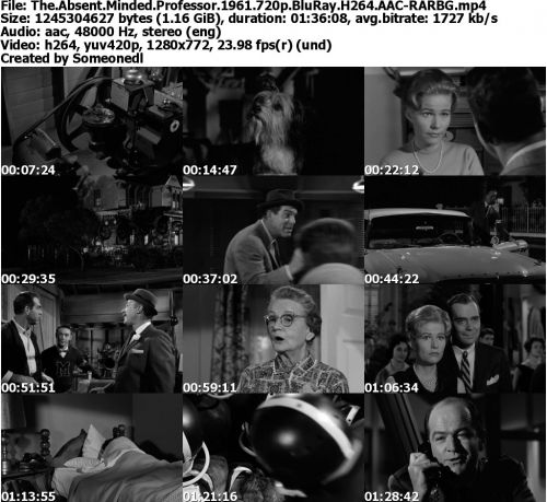 The Absent Minded Professor 1961 720p BluRay H264 AAC-RARBG