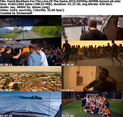 David Beckham For The Love Of The Game 2015 DVDRip 400MB Ganool