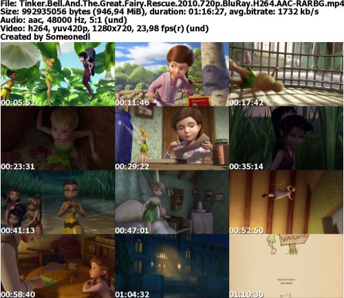 Tinker Bell And The Great Fairy Rescue 2010 720p BluRay H264 AAC-RARBG