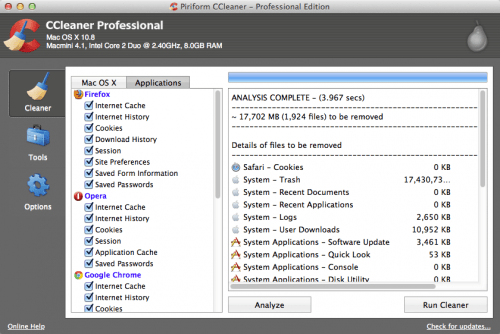 CCleaner Professional Edition 1.13.442 Multilingual