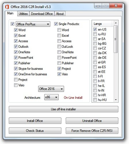 Office 2013-2016 C2R Install + Lite v5.6