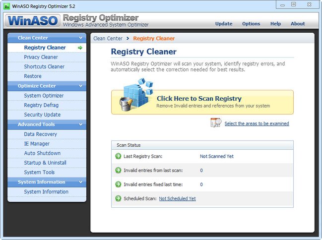 WinASO Registry Optimizer 5.3.0 full serial