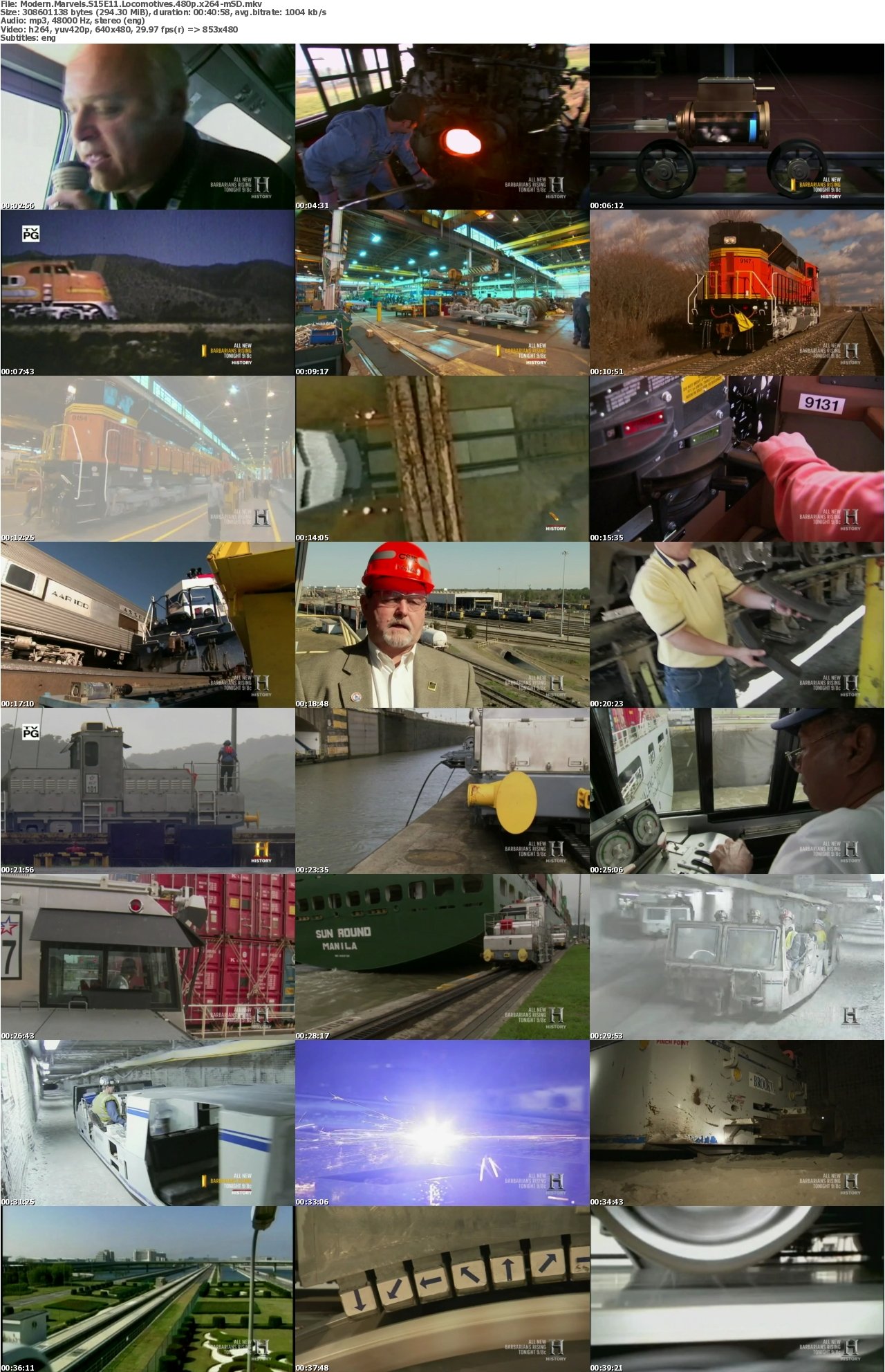 Modern Marvels S15E11 Locomotives 480p x264-mSD